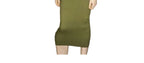 Green dress on a plain background
